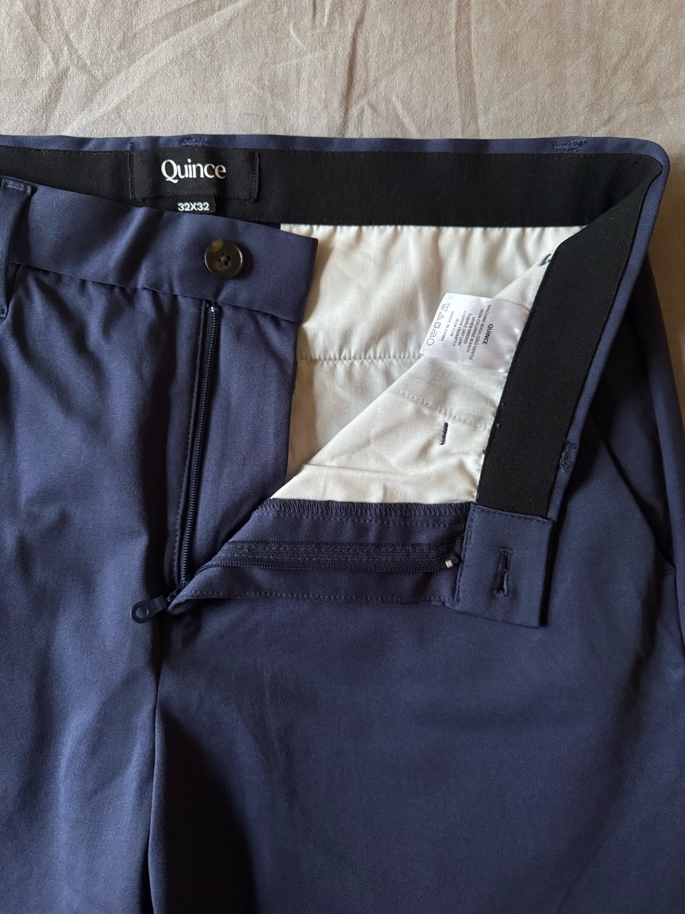 Quince Men's Navy Dress Pants - Tailored Waist
